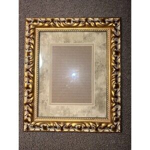 8 X 10 Baroque Style Gold Scrolled Frame Wood